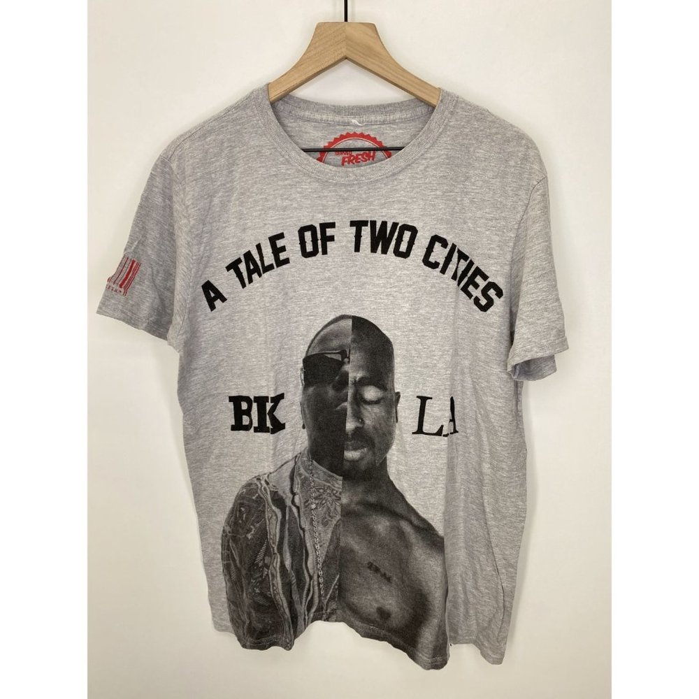 Served Fresh Crew Neck Short Sleeve Tee Shirt Gray